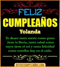 Frases de Cumpleaños Yolanda